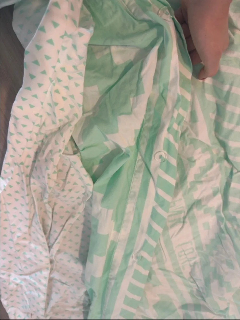PINK Victoria's Secret Y2K Mint & White RARE Duvet cover